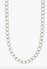 pilgrim Charm curb necklace silver-plated