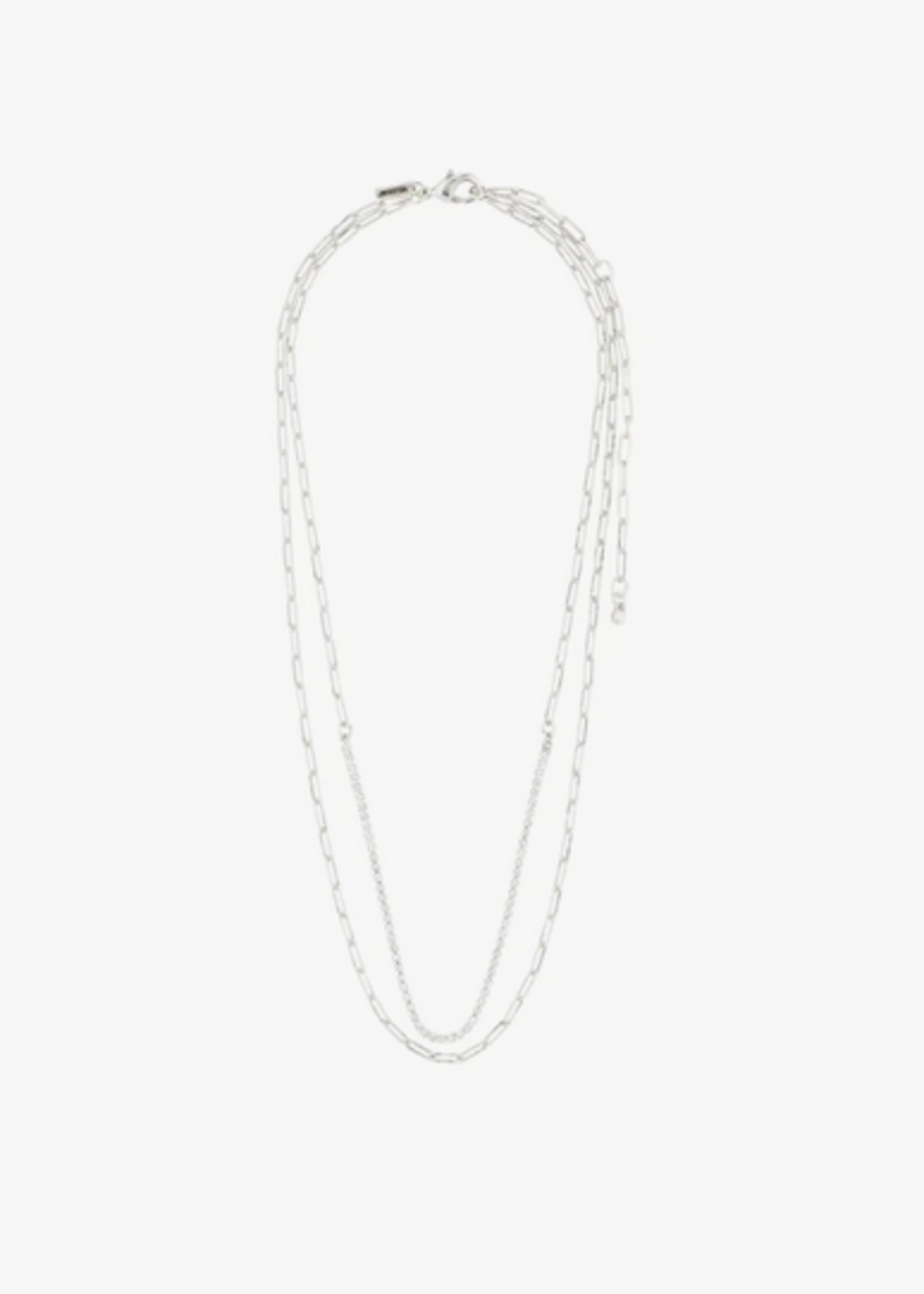 pilgrim Rowan necklace, 2-in-1, silver-plated