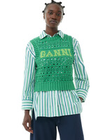 GANNI GANNI Green Cotton Rope Vest