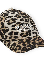 GANNI GANNI Leopard Embroidered Logo Cap