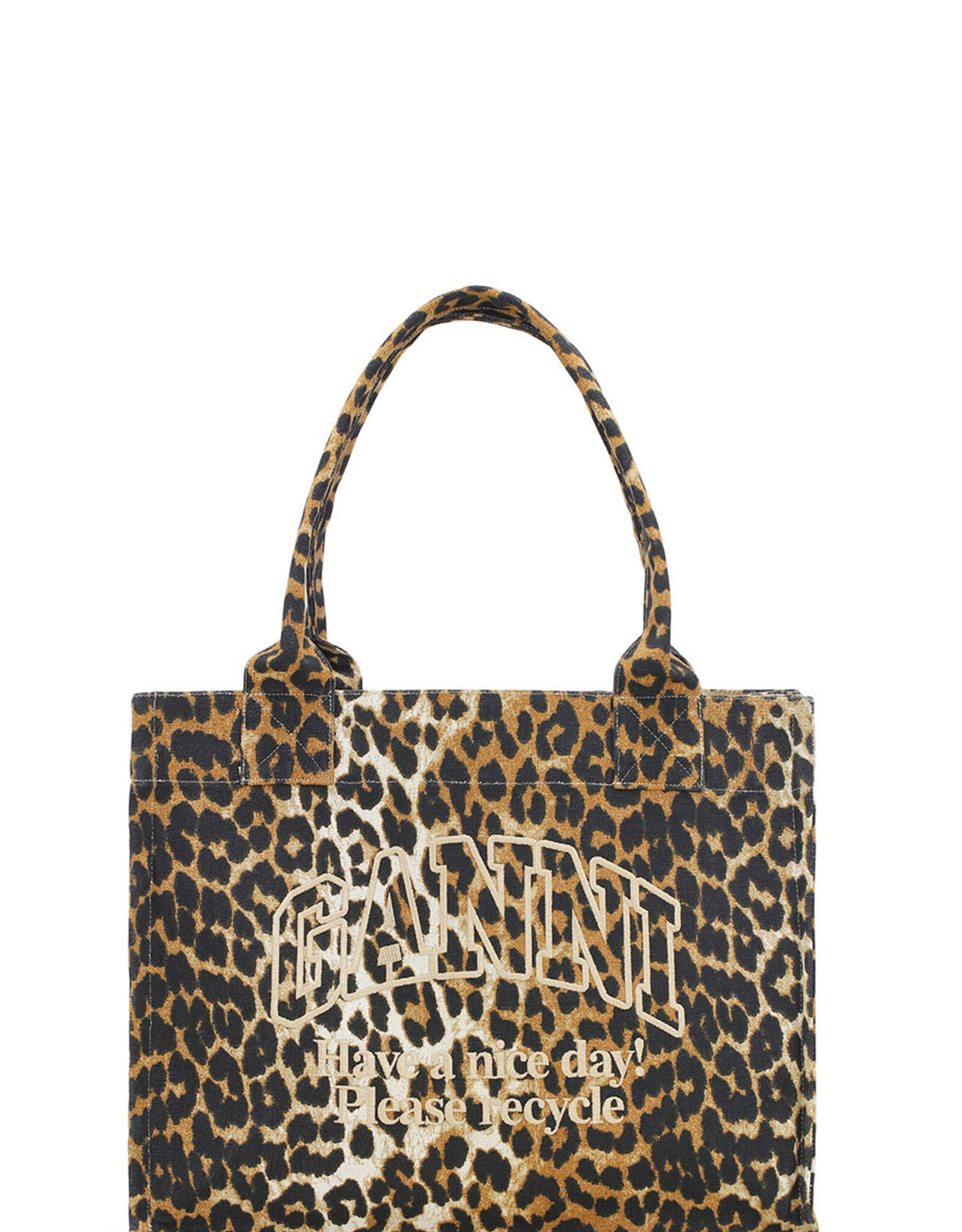 Leopard canvas deals tote