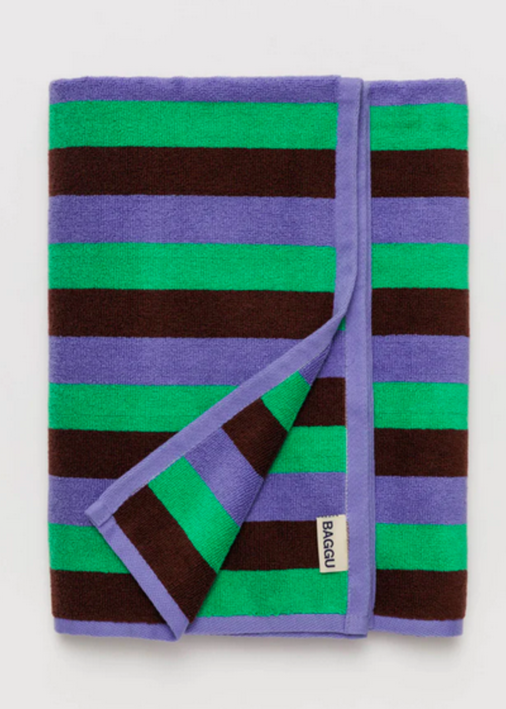 Baggu Bath Towel - Mint 90's Stripe