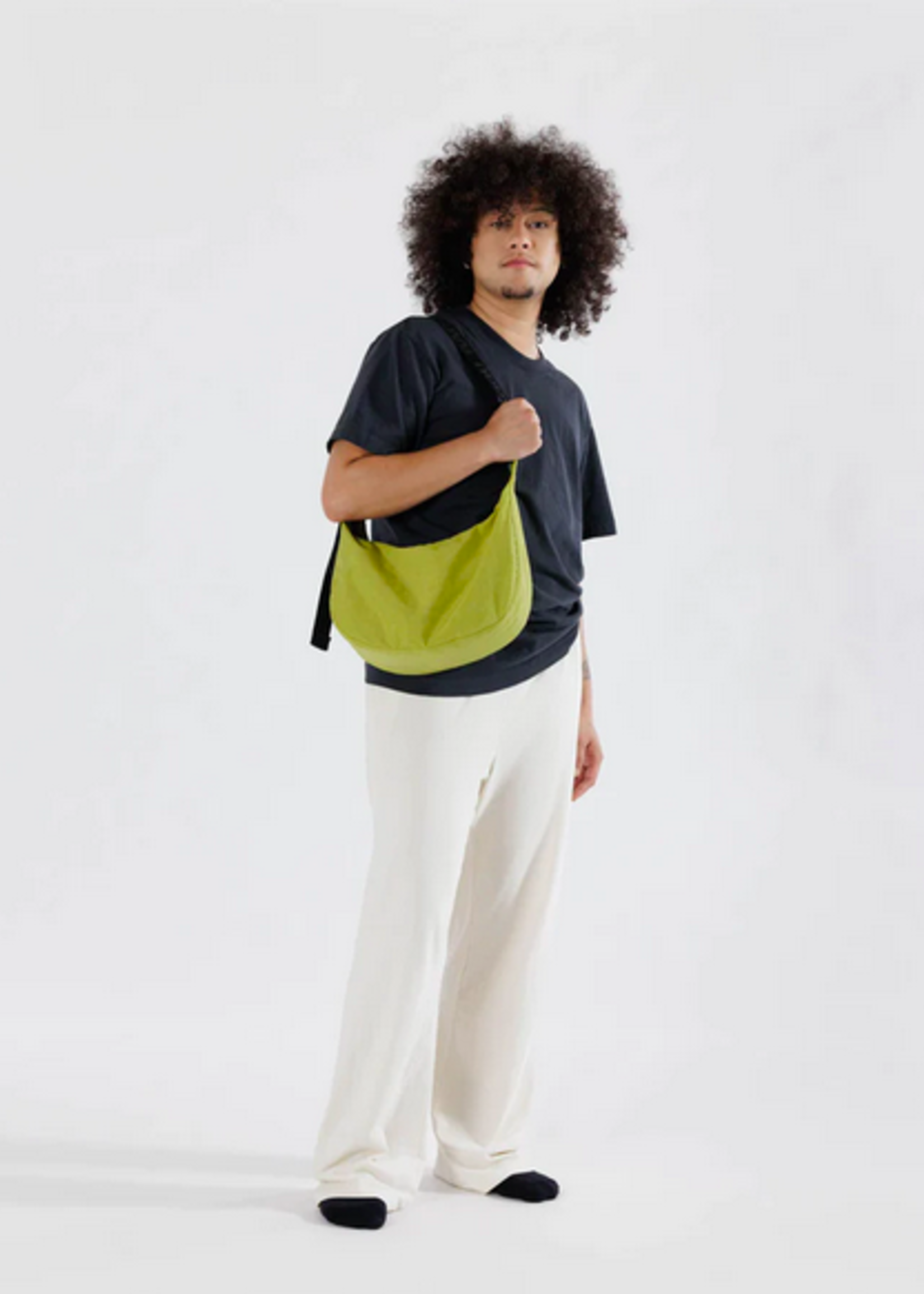 Baggu Medium Nylon Crescent Bag - Lemongrass