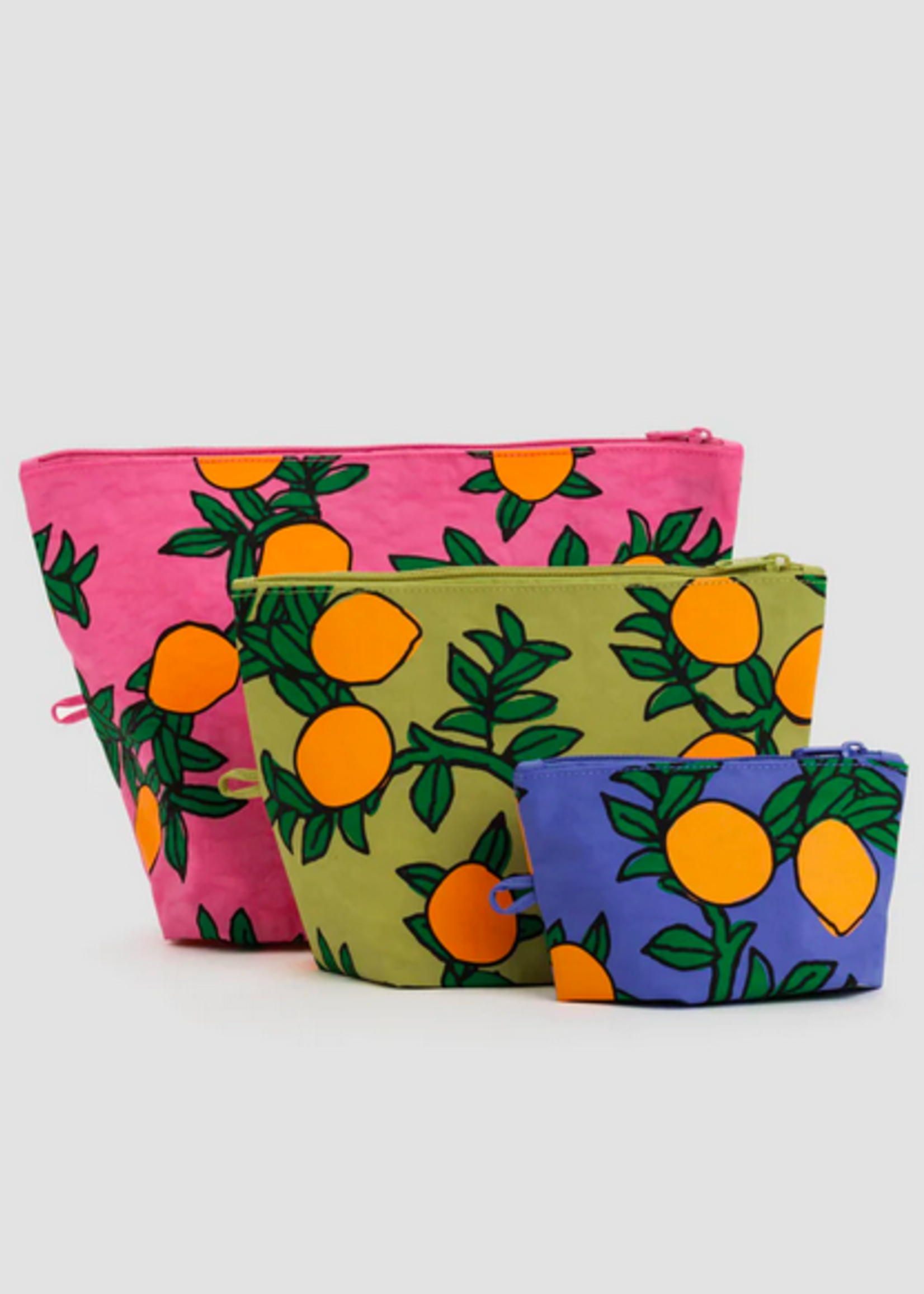 Baggu Go Pouch Set - Orange Trees