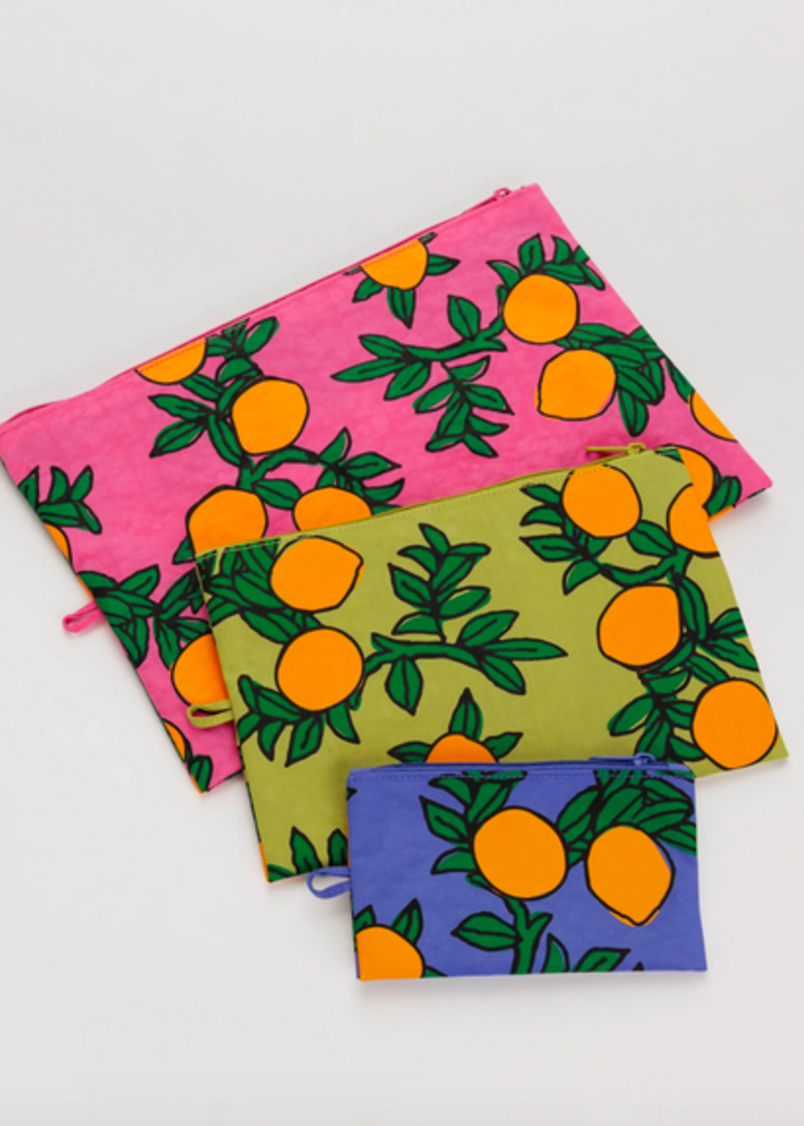 Baggu Go Pouch Set - Orange Trees