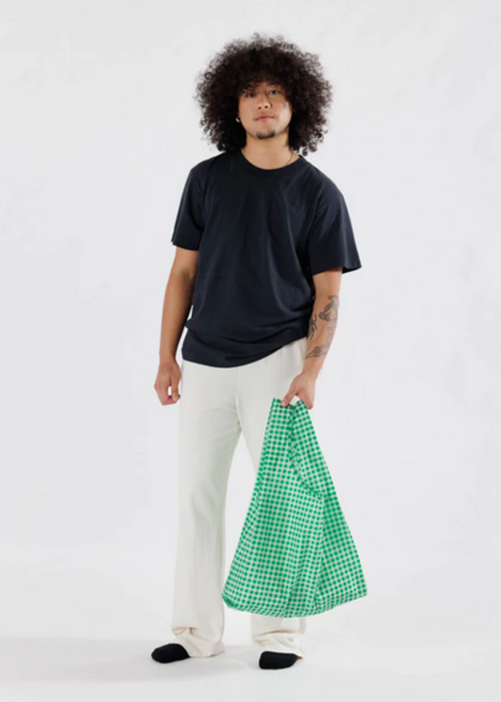 Baggu Standard Reusable bag  - Green Gingham