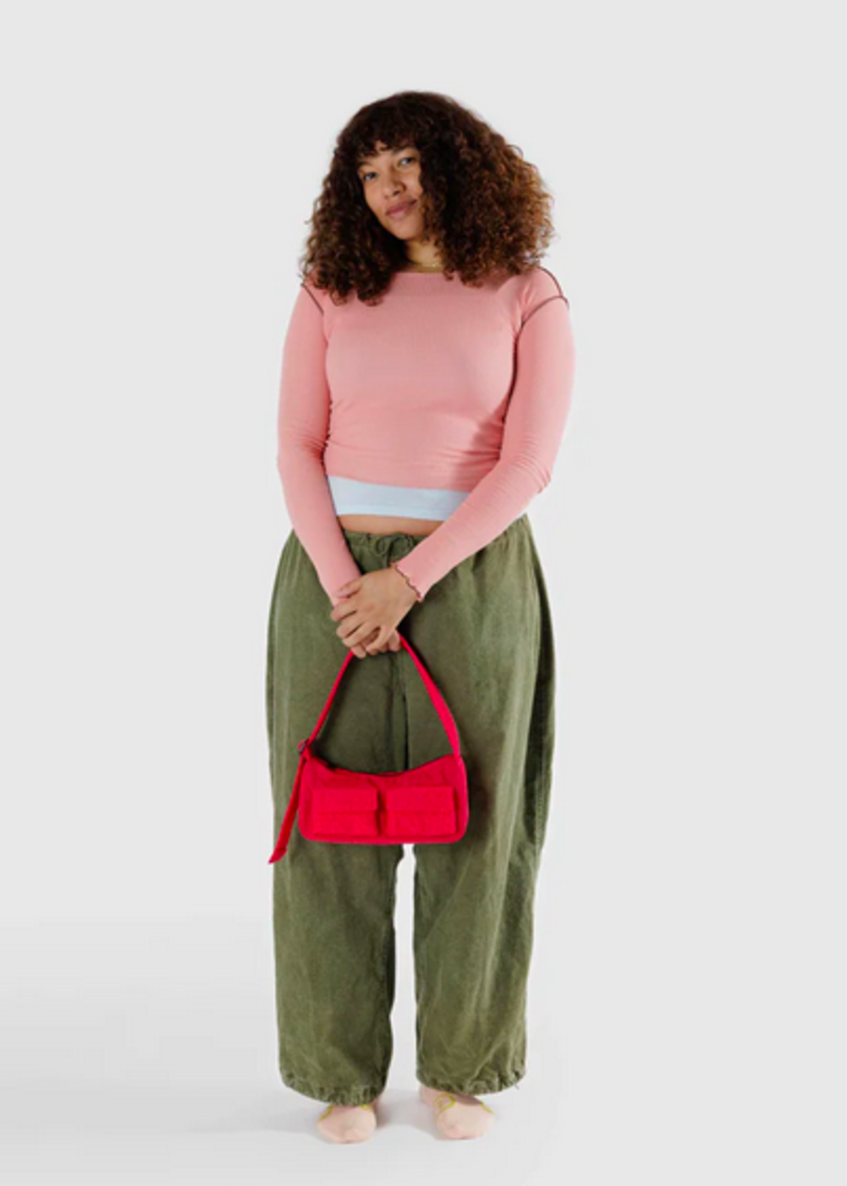 Baggu Cargo Shoulder Bag - Candy Apple