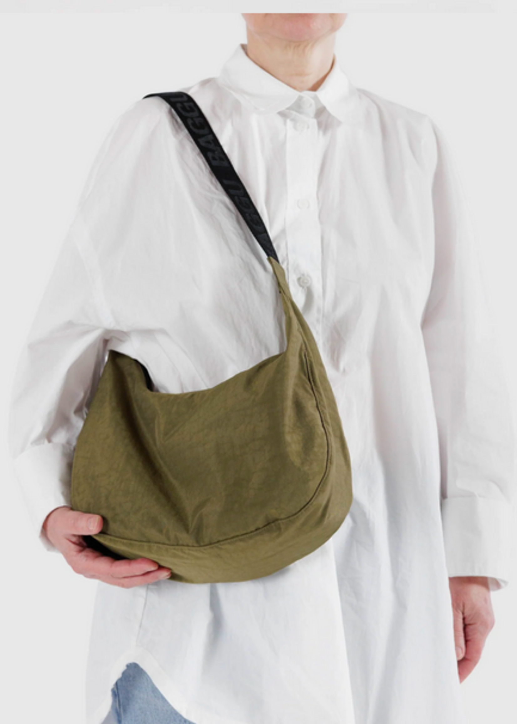 Baggu Medium Nylon Crescent Bag - Seaweed