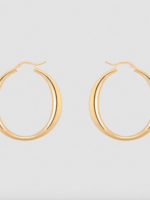 Anna + Nina Sculpted Plain Hoop Earrings