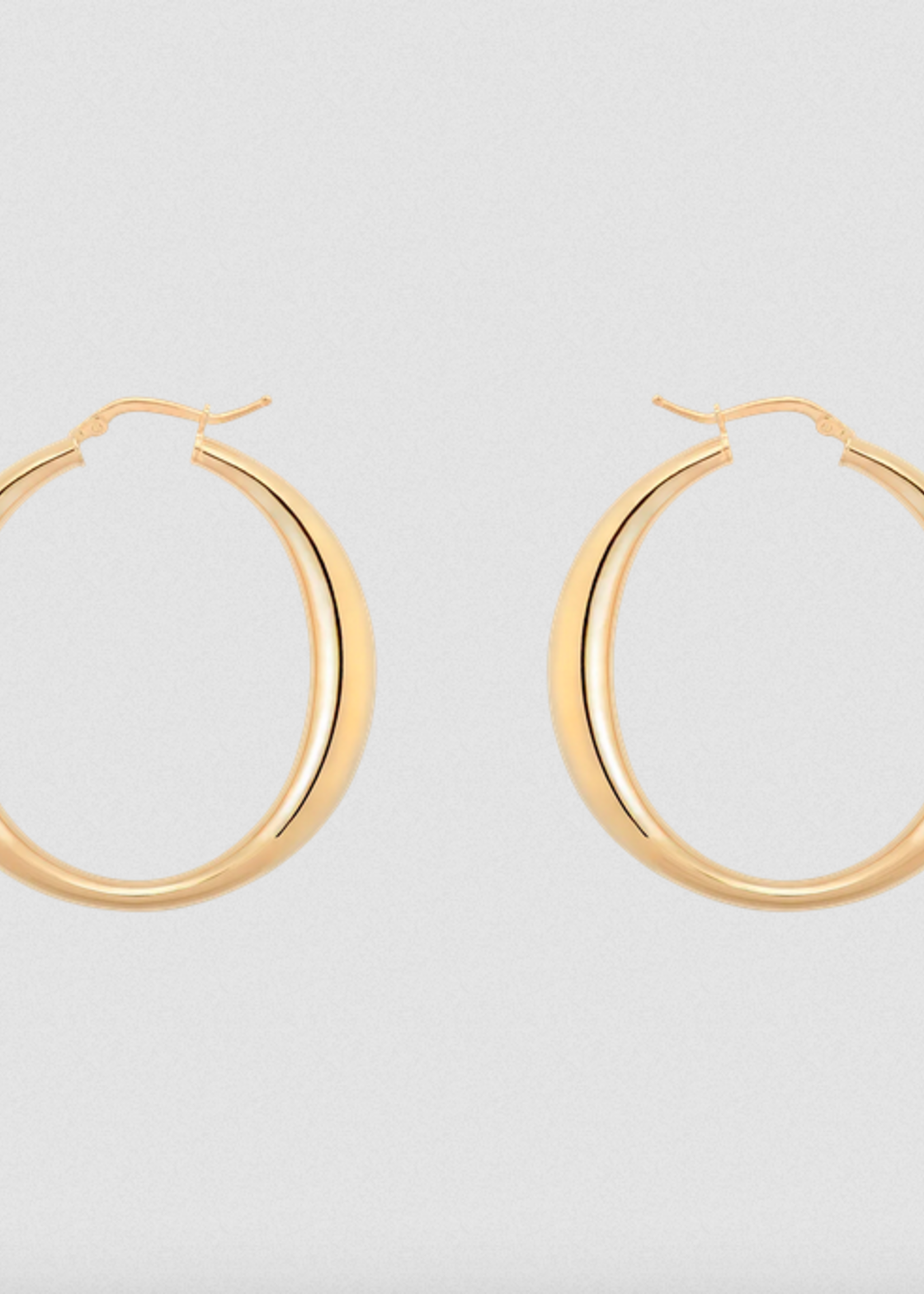 Anna + Nina Sculpted Plain Hoop Earrings