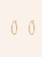 Anna + Nina Rope Plain Hoop Earrings goldplated