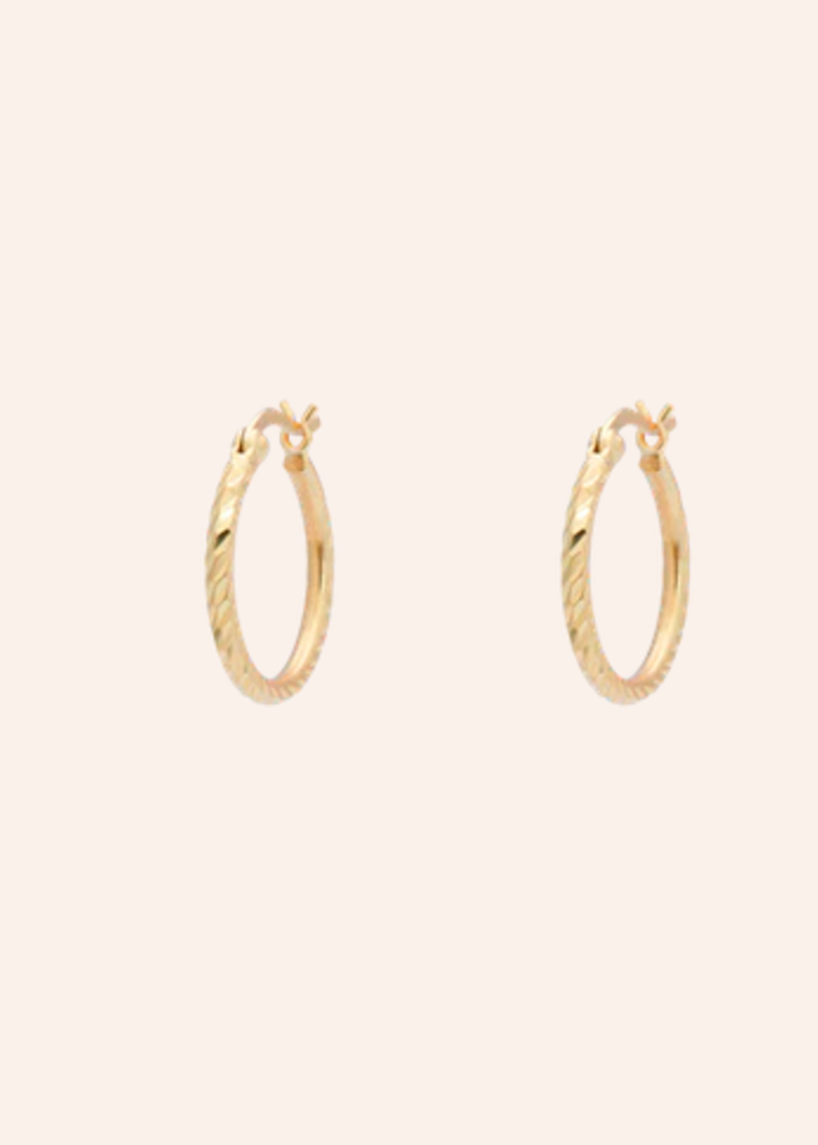 Anna + Nina Rope Plain Hoop Earrings goldplated