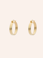 Anna + Nina Poetic Hoop Earrings Goldplated