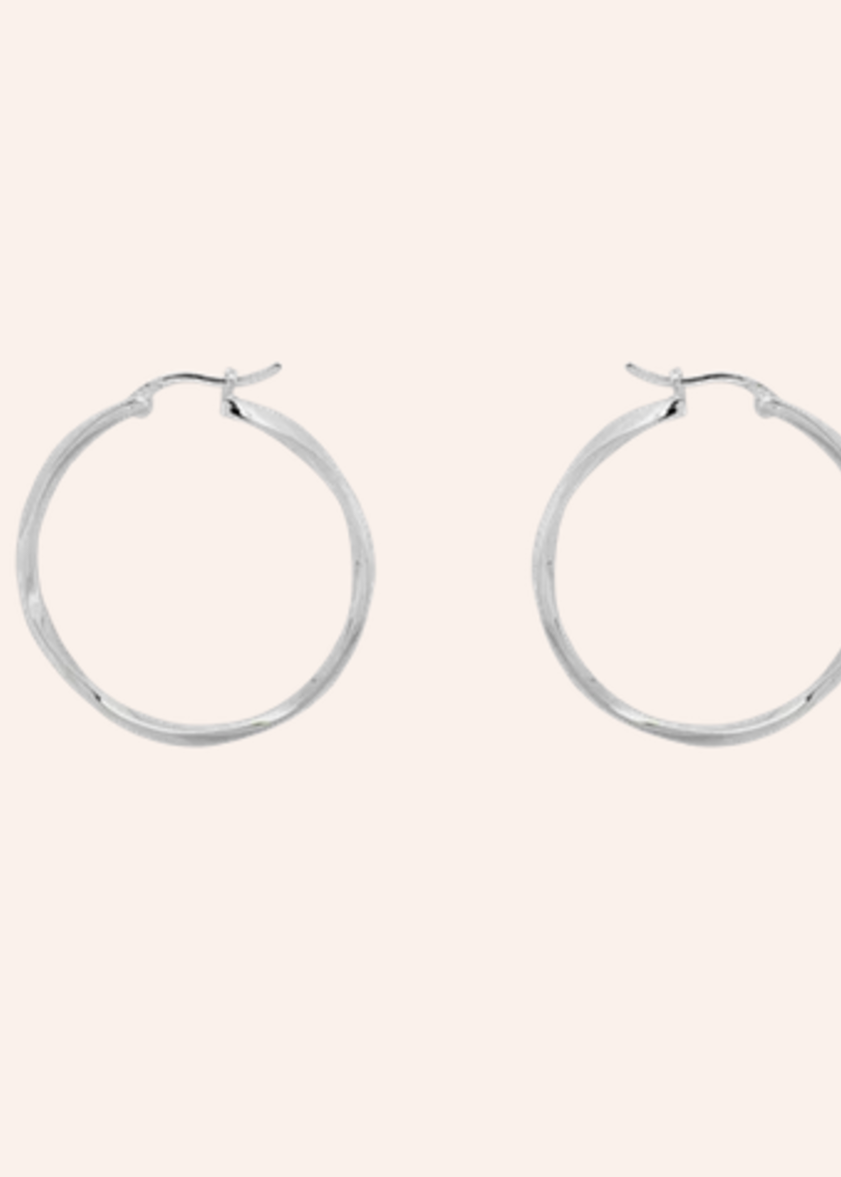 Anna + Nina Dazzling Hoop Earrings Silverplated