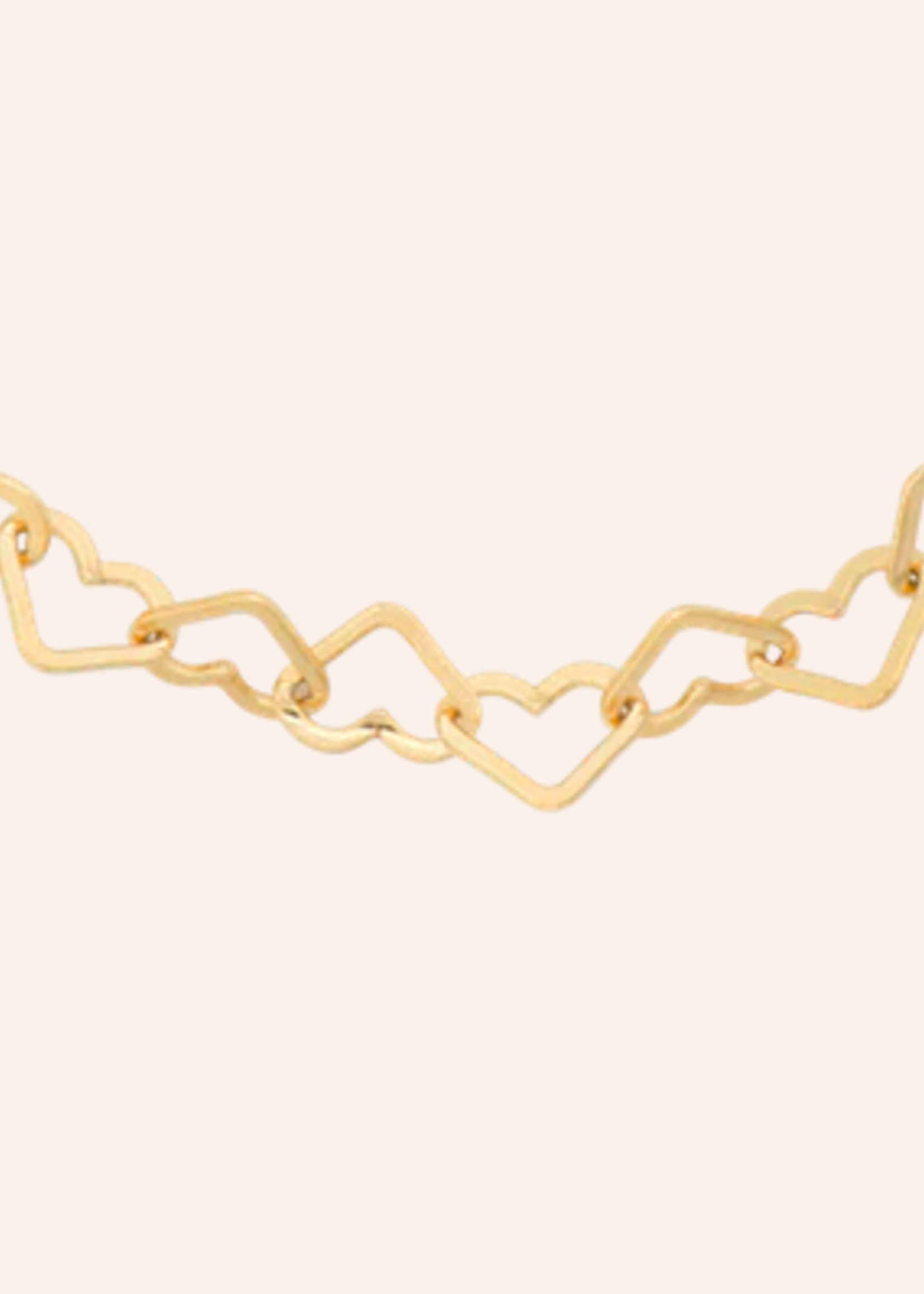 Anna + Nina Linked Hearts Bracelet goldplated