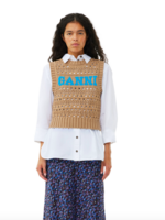 GANNI GANNI Brown Cotton Rope Short Vest