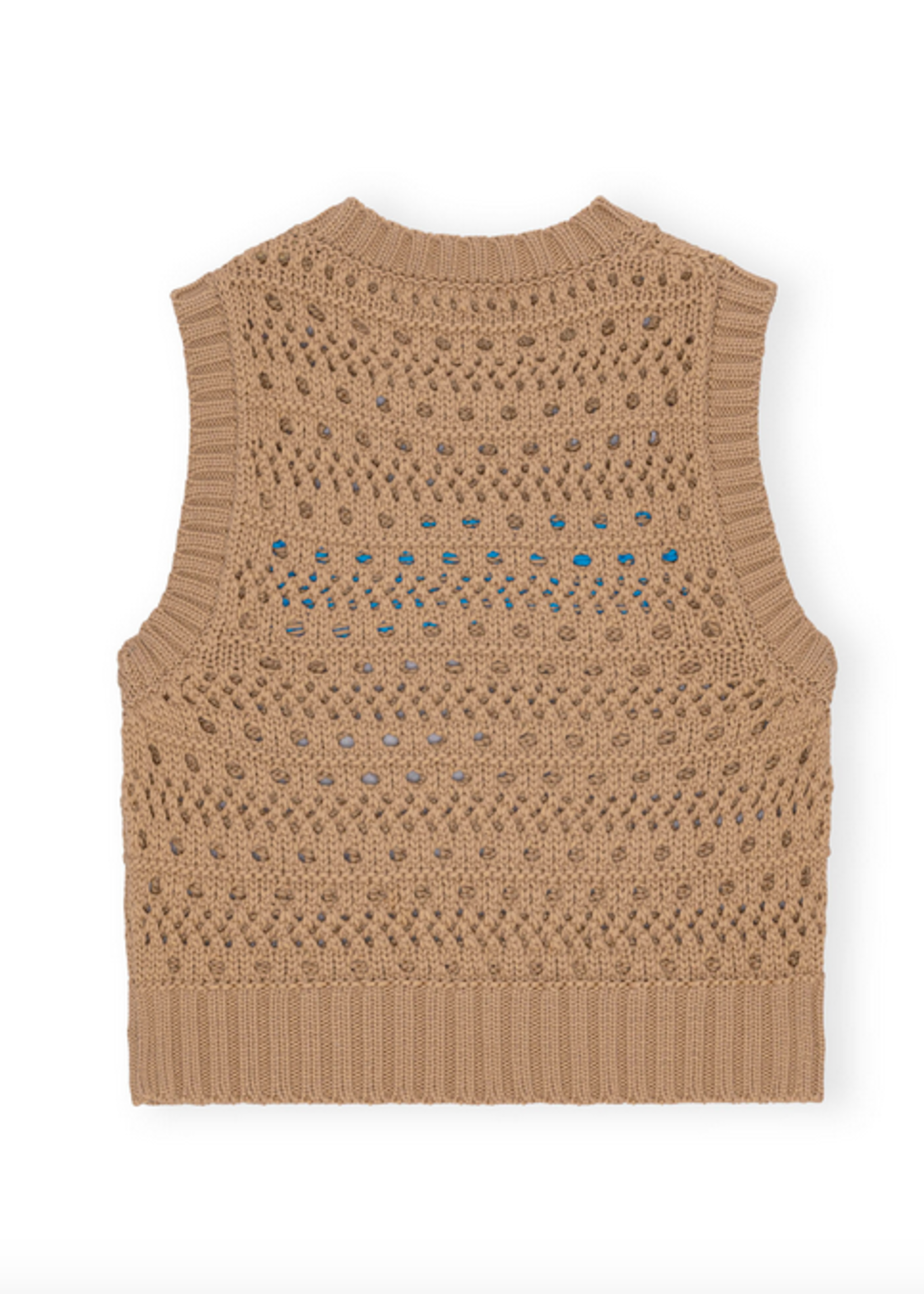 GANNI GANNI Brown Cotton Rope Short Vest