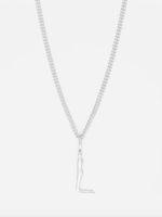 Human Alphabet necklace silver letter L