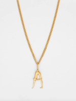 Human Alphabet Necklace goldplated Letter A