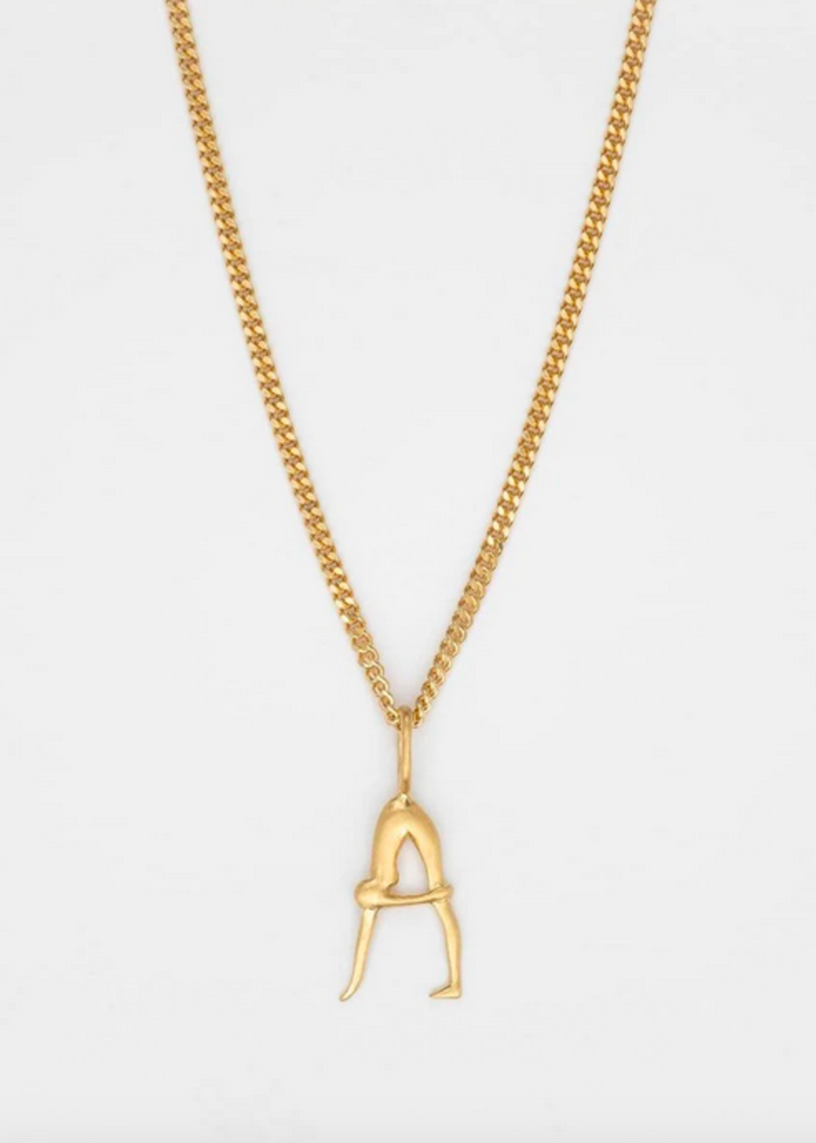 Human Alphabet Necklace goldplated Letter A