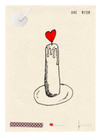 Wish Card Love Candle