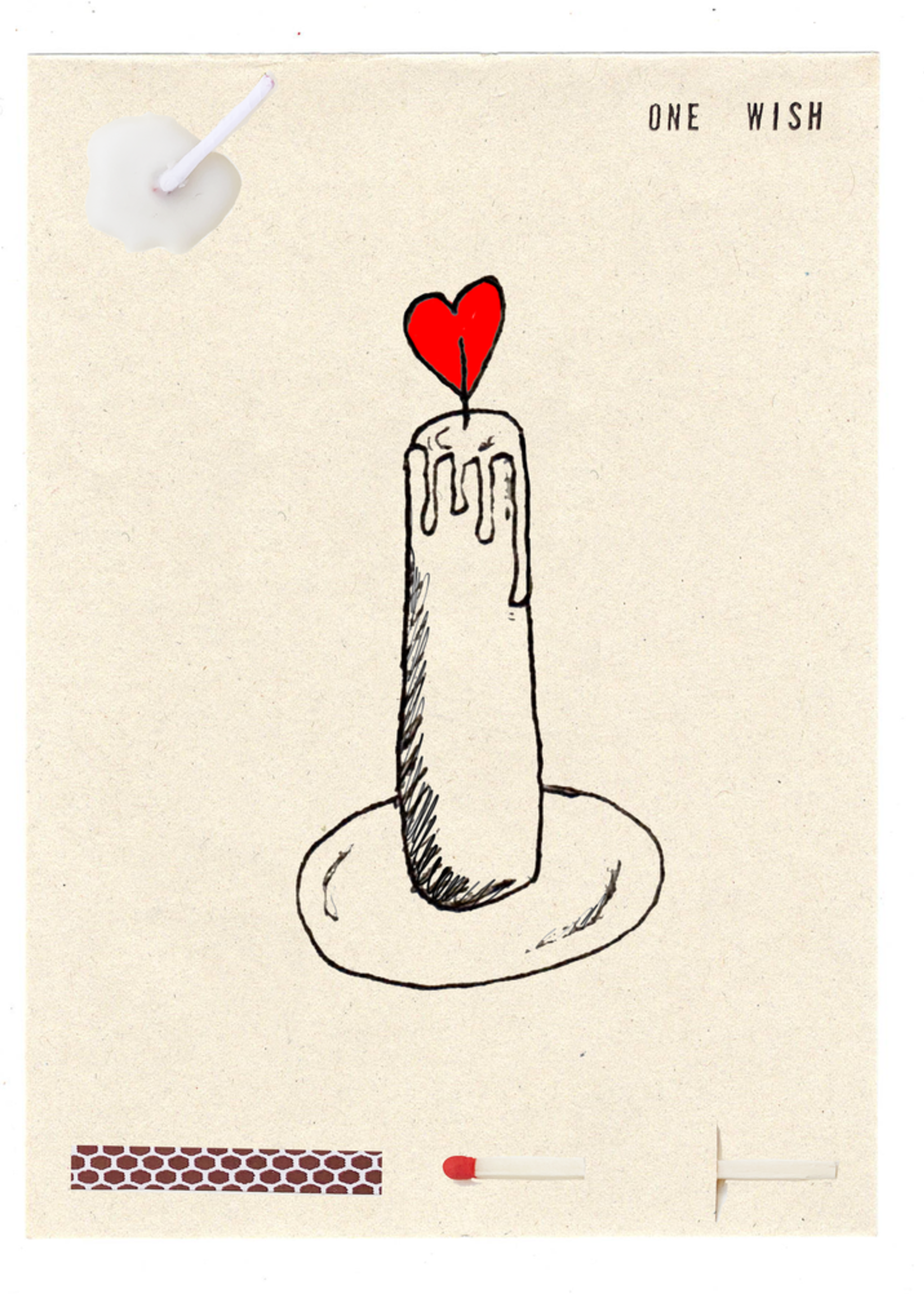 Wish Card Love Candle