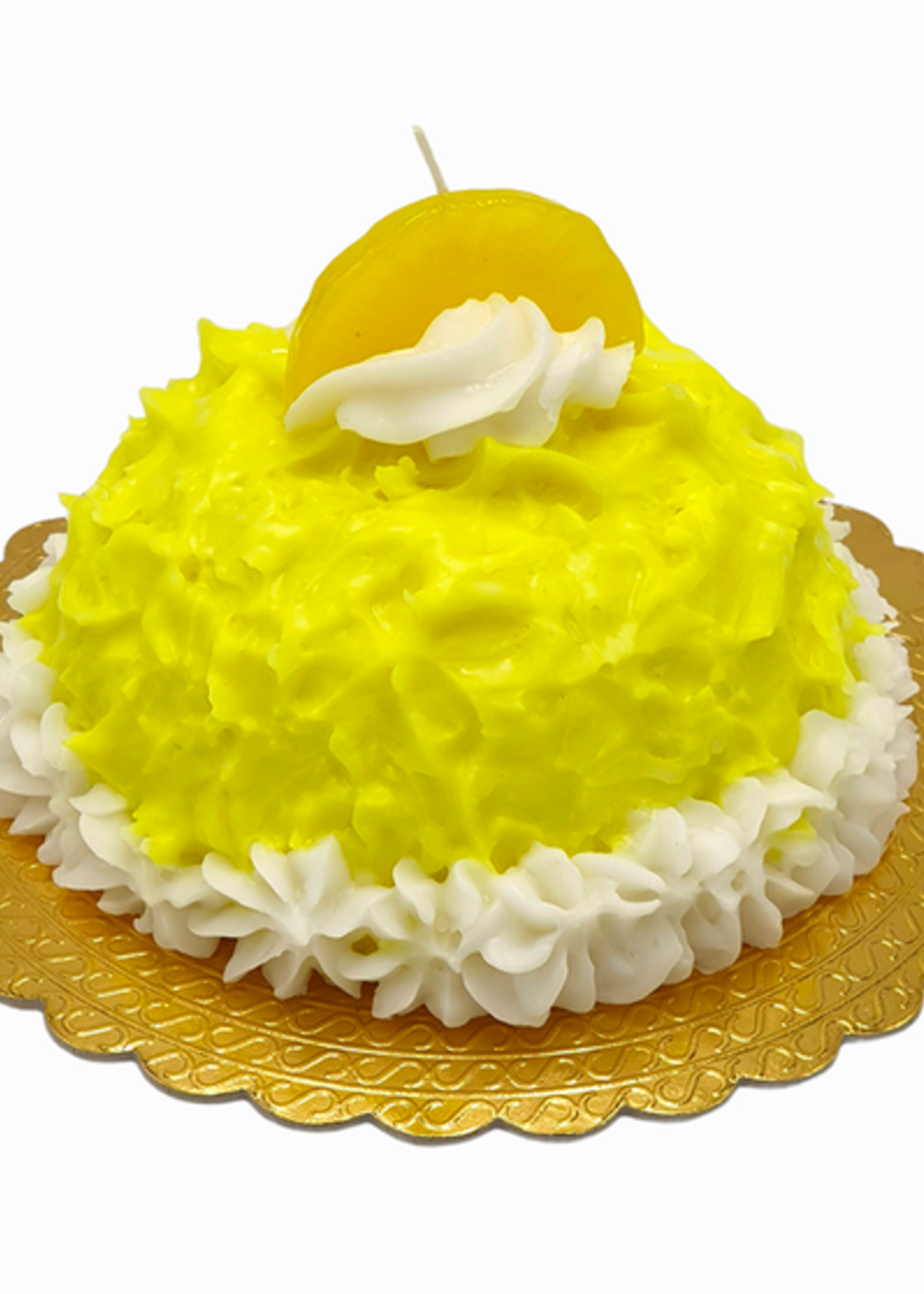 italian candle Mimosa cake-shaped candle h14 diam.15 cm