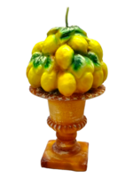 italian candle Candle Small amphora-shaped candle with lemons h.15 diam.11 cm