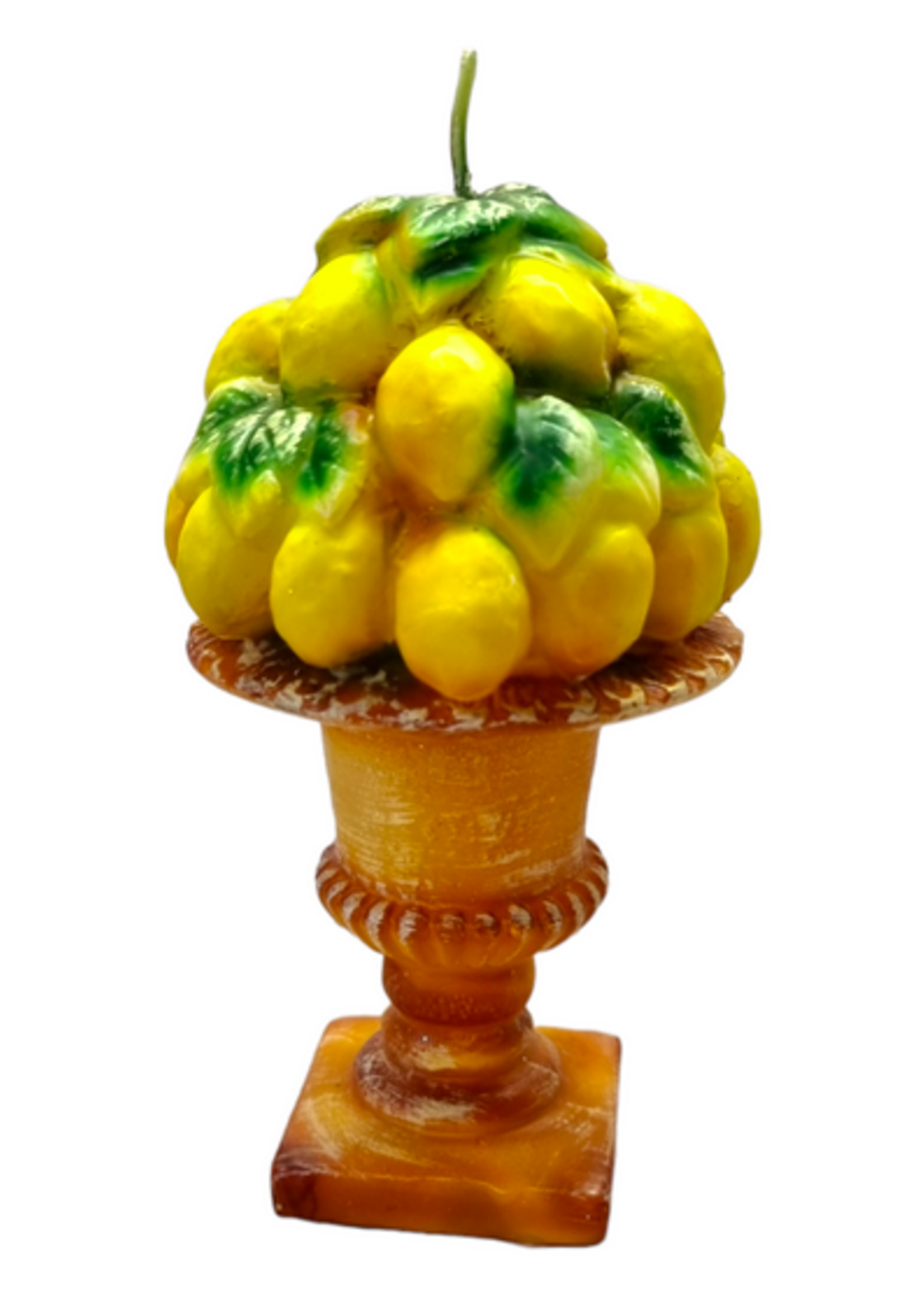 italian candle Candle Small amphora-shaped candle with lemons h.15 diam.11 cm