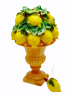 italian candle Vase-shaped candle with lemons h30 Ø16