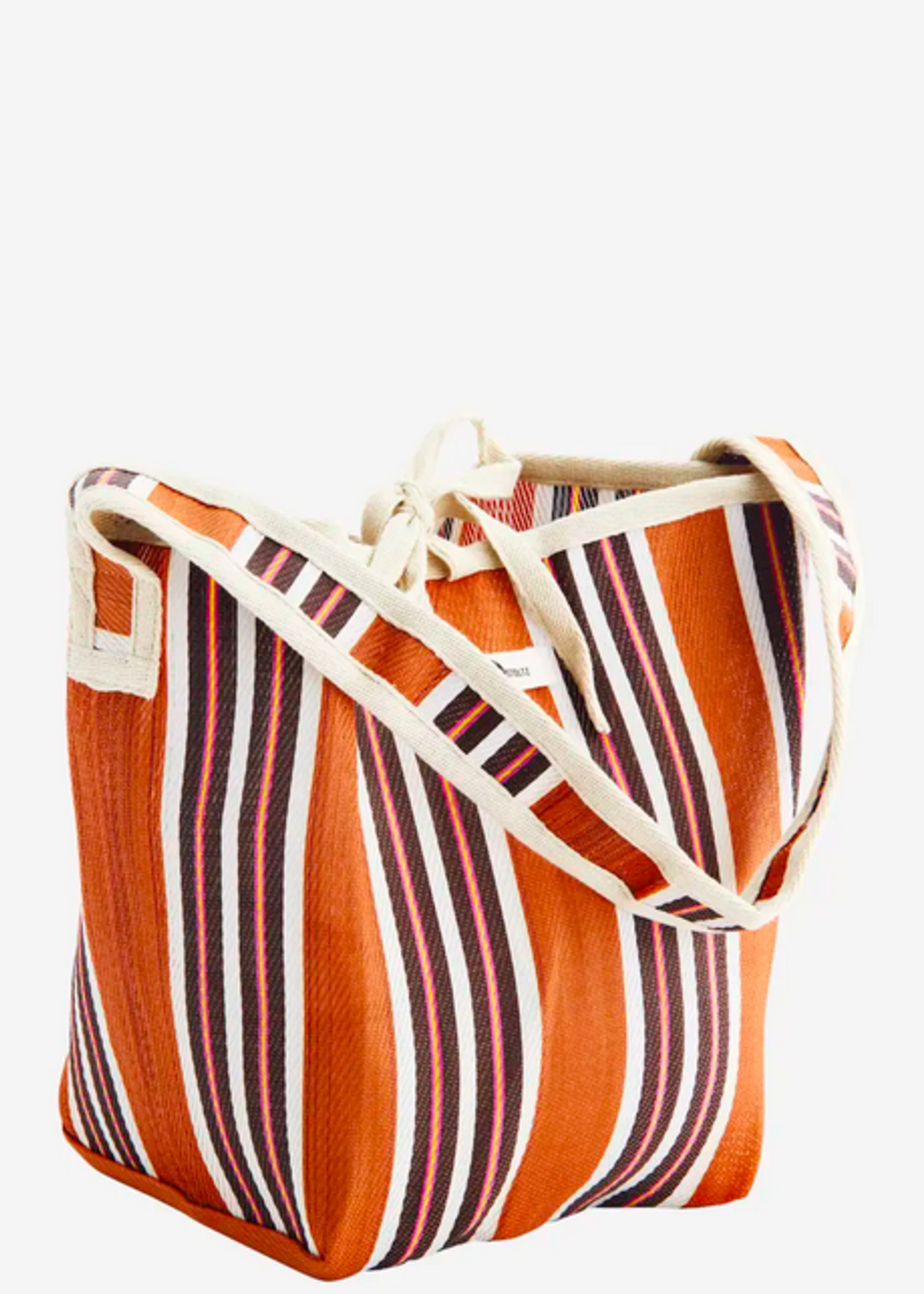 madam stoltz Recycled bag Orange, white, brown