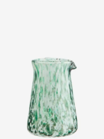 madam stoltz Glass milk jug White, green