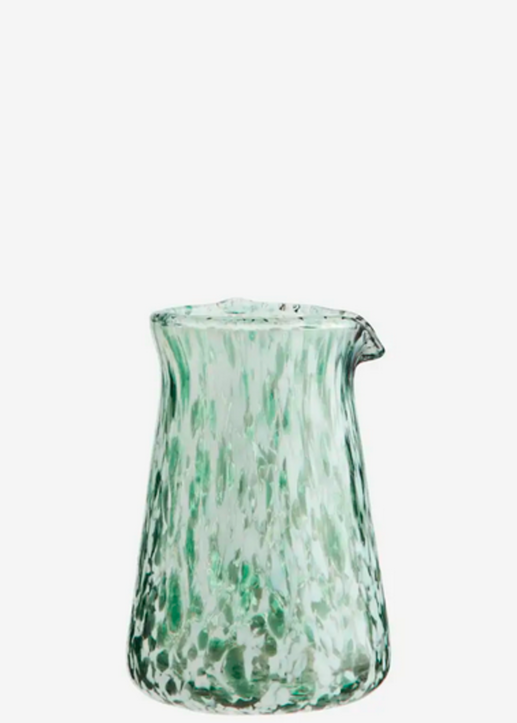 madam stoltz Glass milk jug White, green