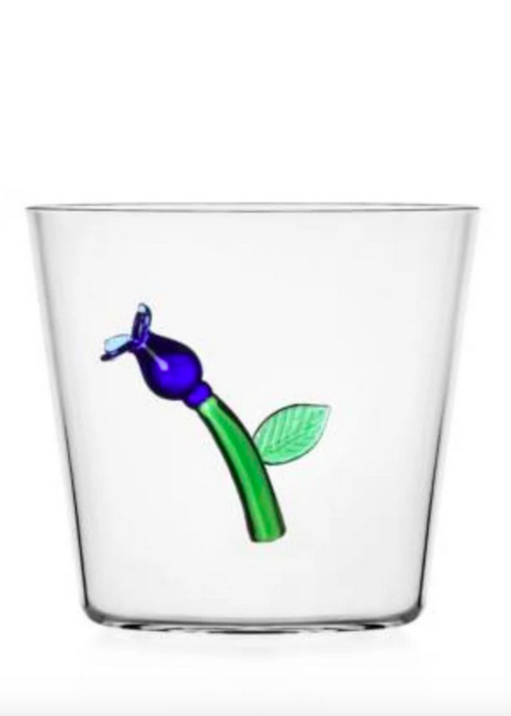 Ichendorf Botanica tumbler blue flower glass