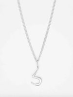 bjorg Human Alphabet Necklace silver Letter S