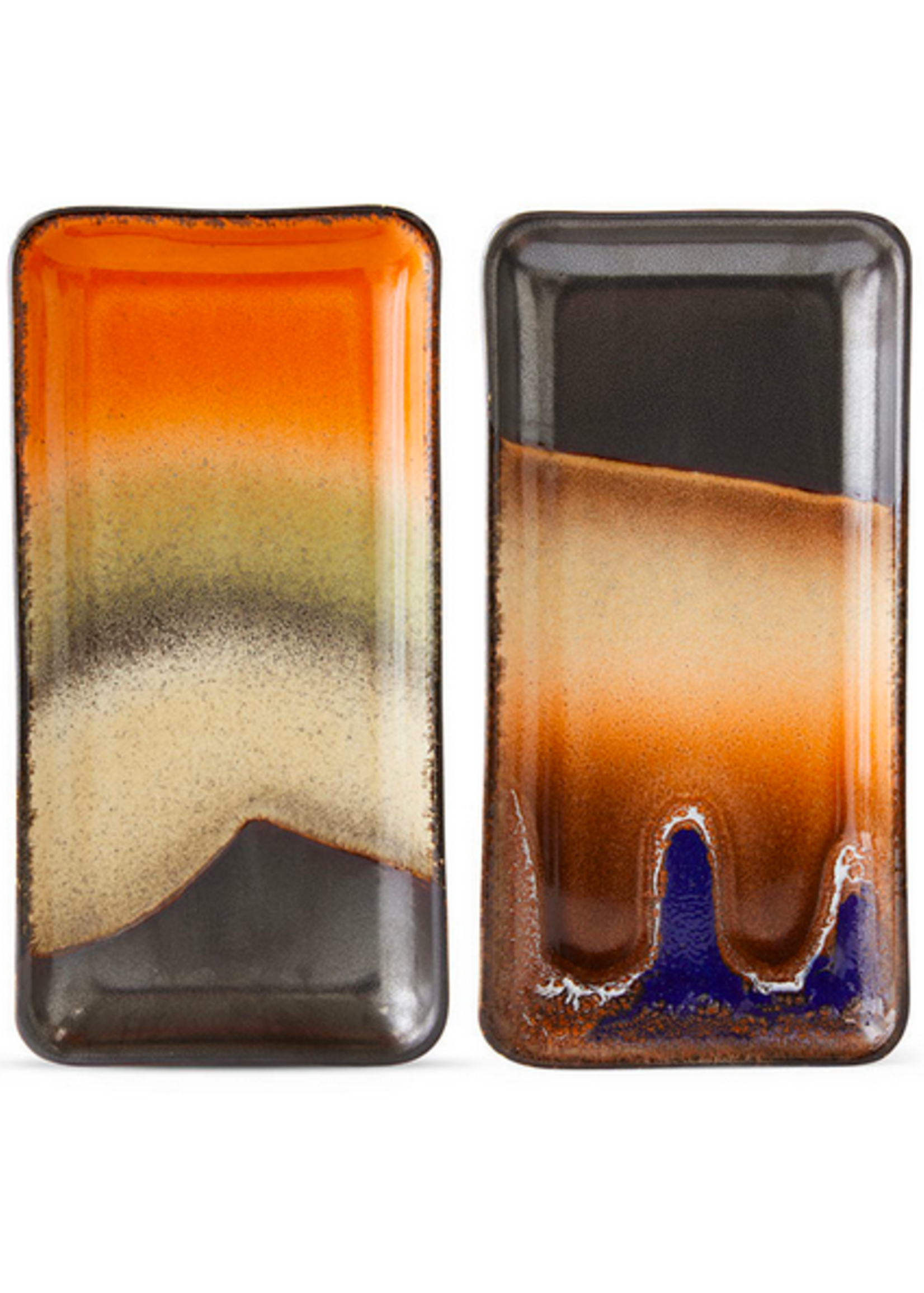 HK Living 70s ceramics: small trays twenty four hours, set of 2