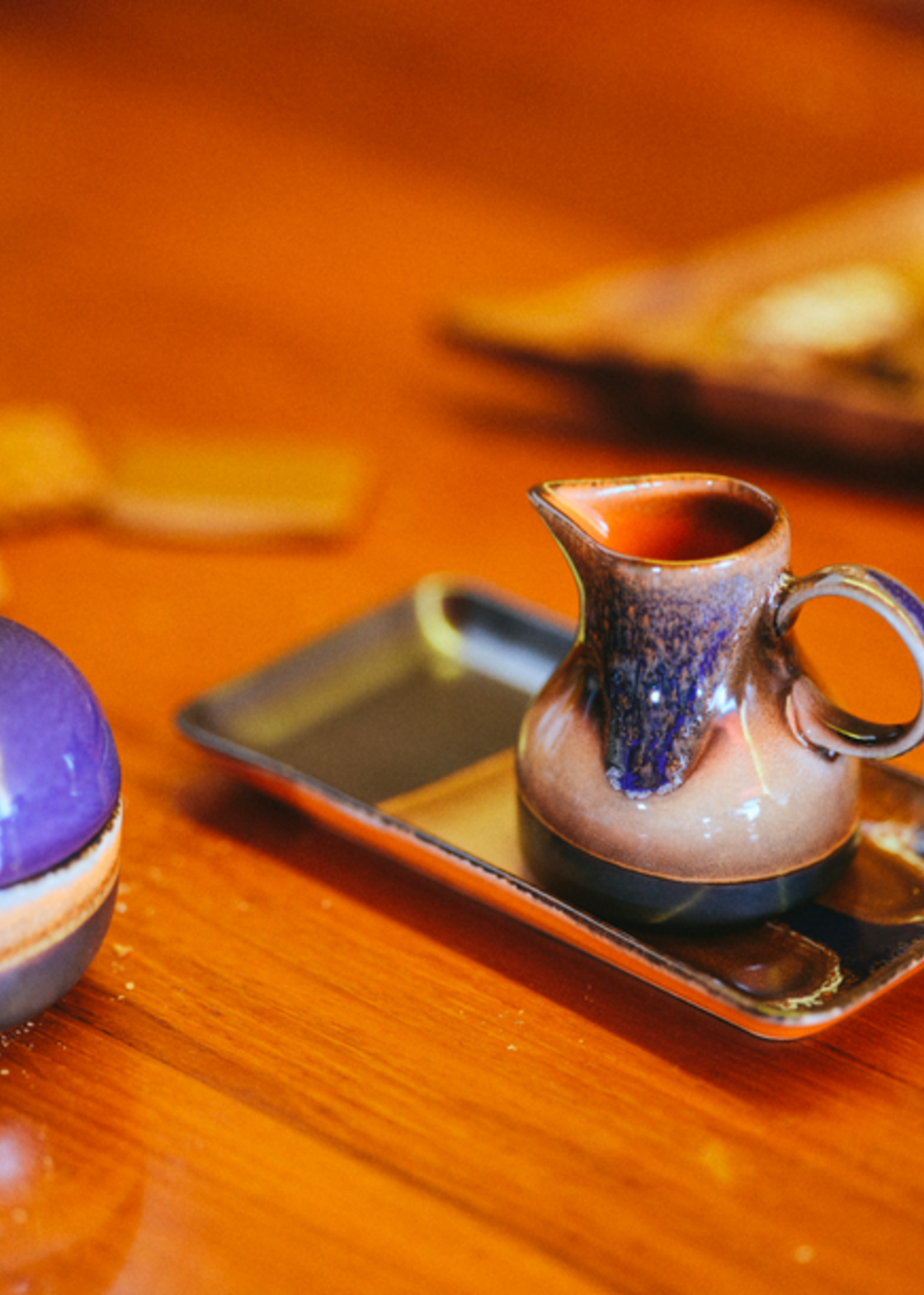HK Living 70s ceramics: small trays twenty four hours, set of 2