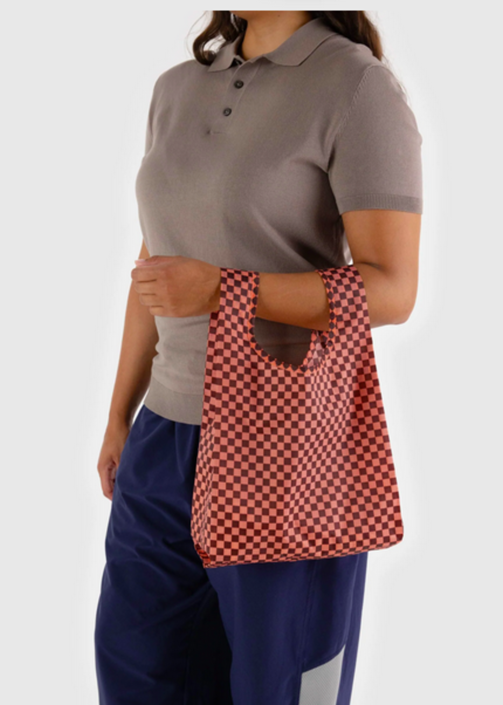 Baggu Baby Reusable bag - Pink Brown Check