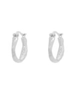 Anna + Nina Small organic hoop earrings Silver