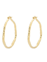 Anna + Nina Large Organic hoop earrings goldplated