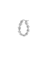 Anna + Nina Single Stars Align  Hoop Earring silver