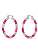Anna + Nina Novocaine Hoop  Earrings silver