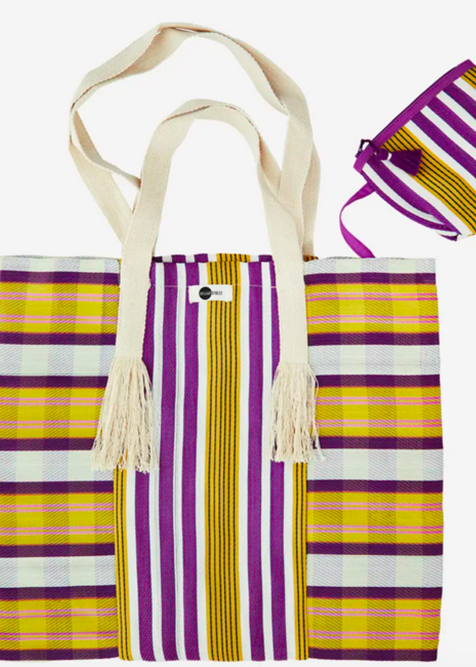 madam stoltz Recycled bag Yellow Purple