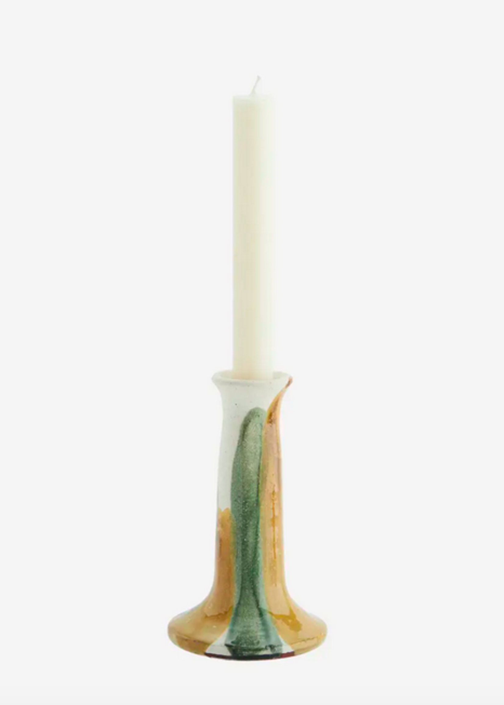 madam stoltz Terracotta candle holder brushed