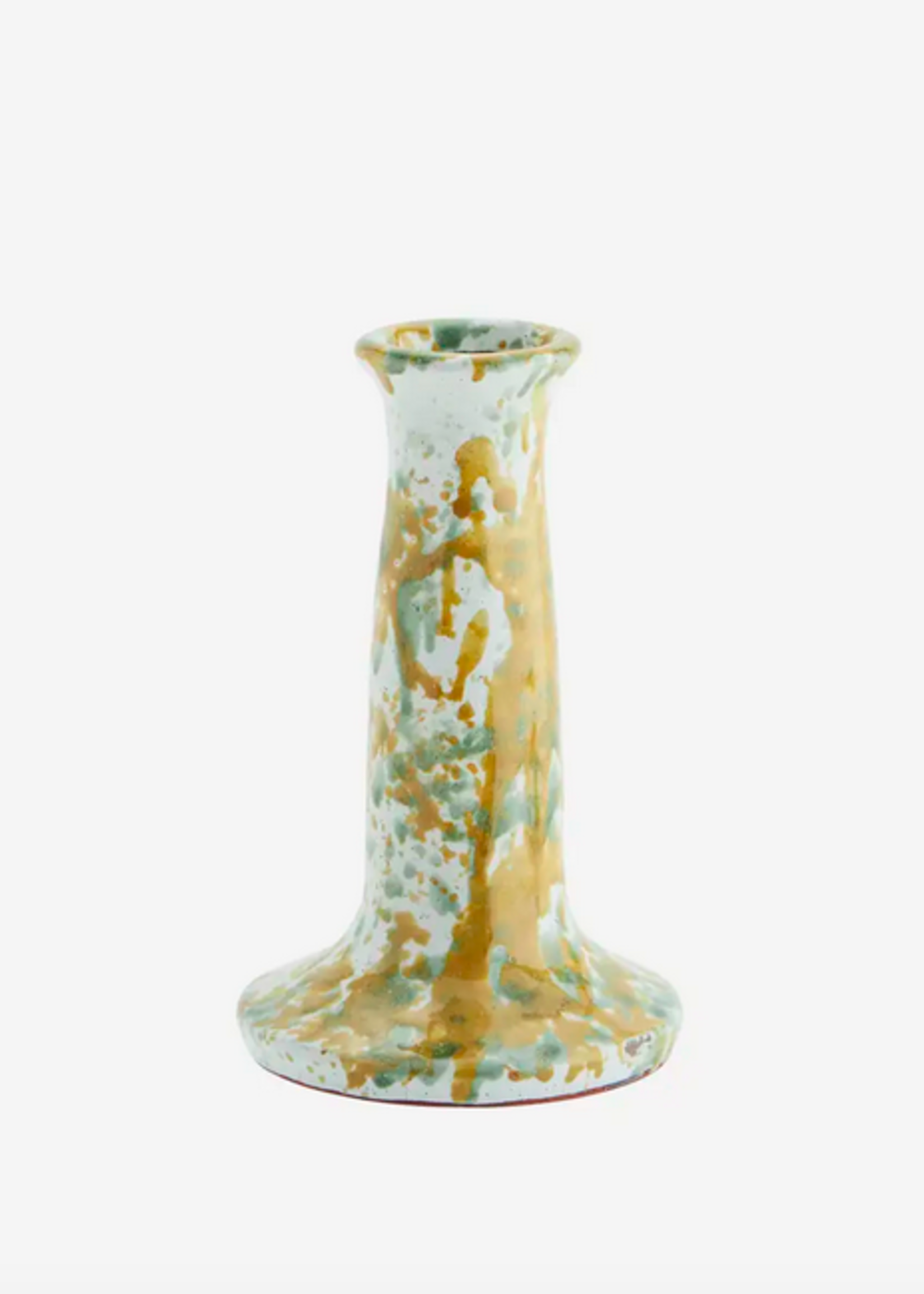 madam stoltz Terracotta candle holder speckle