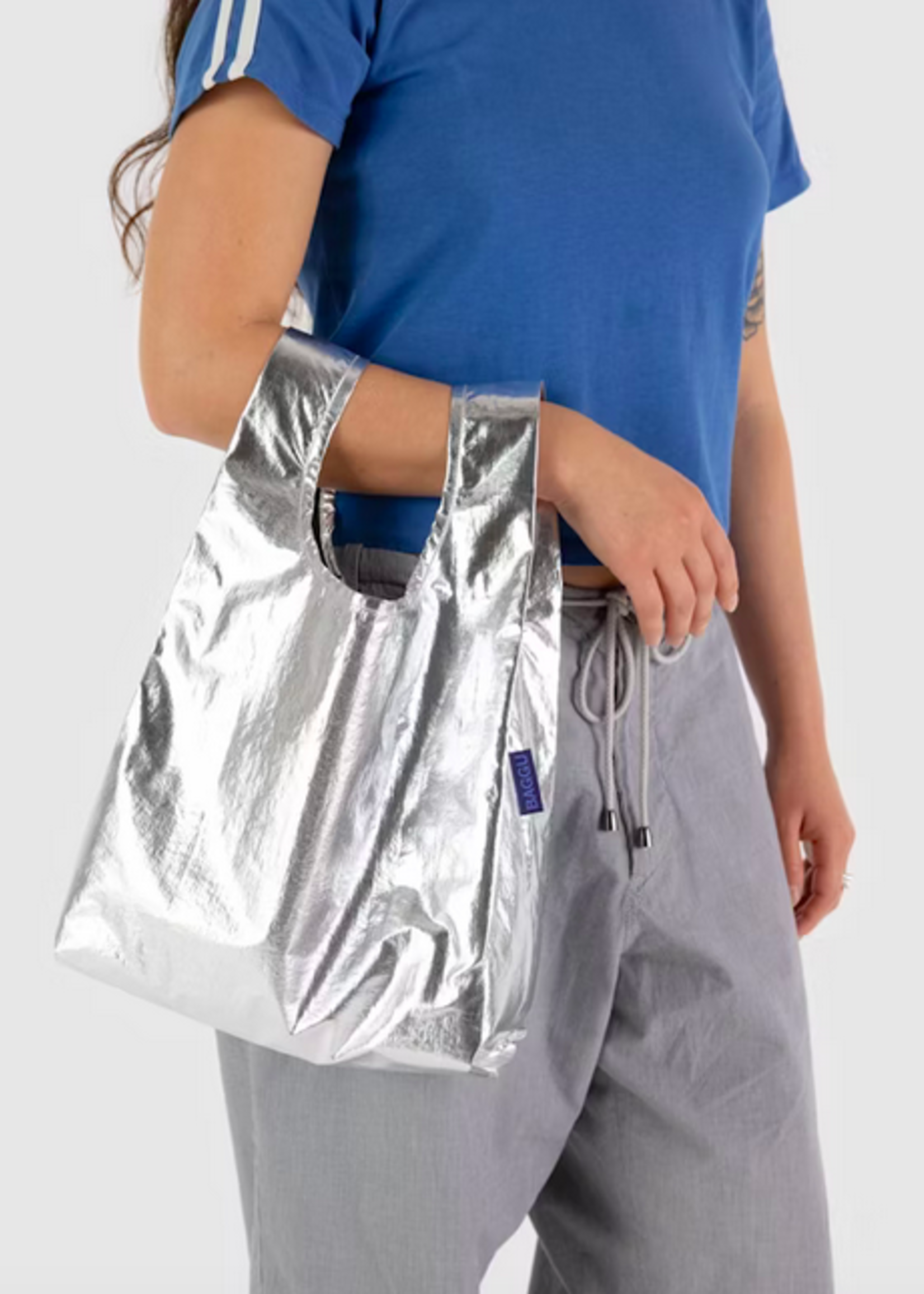 Baggu Baby Reusable bag - Metallic Silver