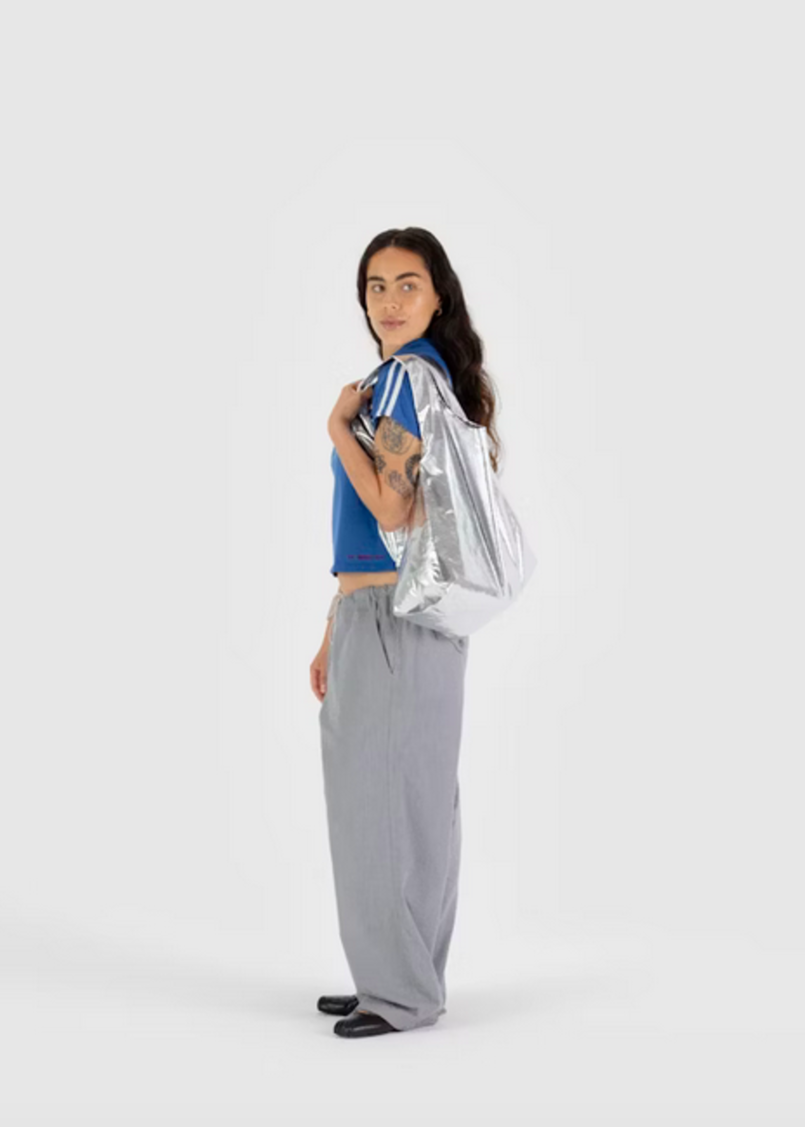 Baggu Standard Reusable bag - Metallic Silver