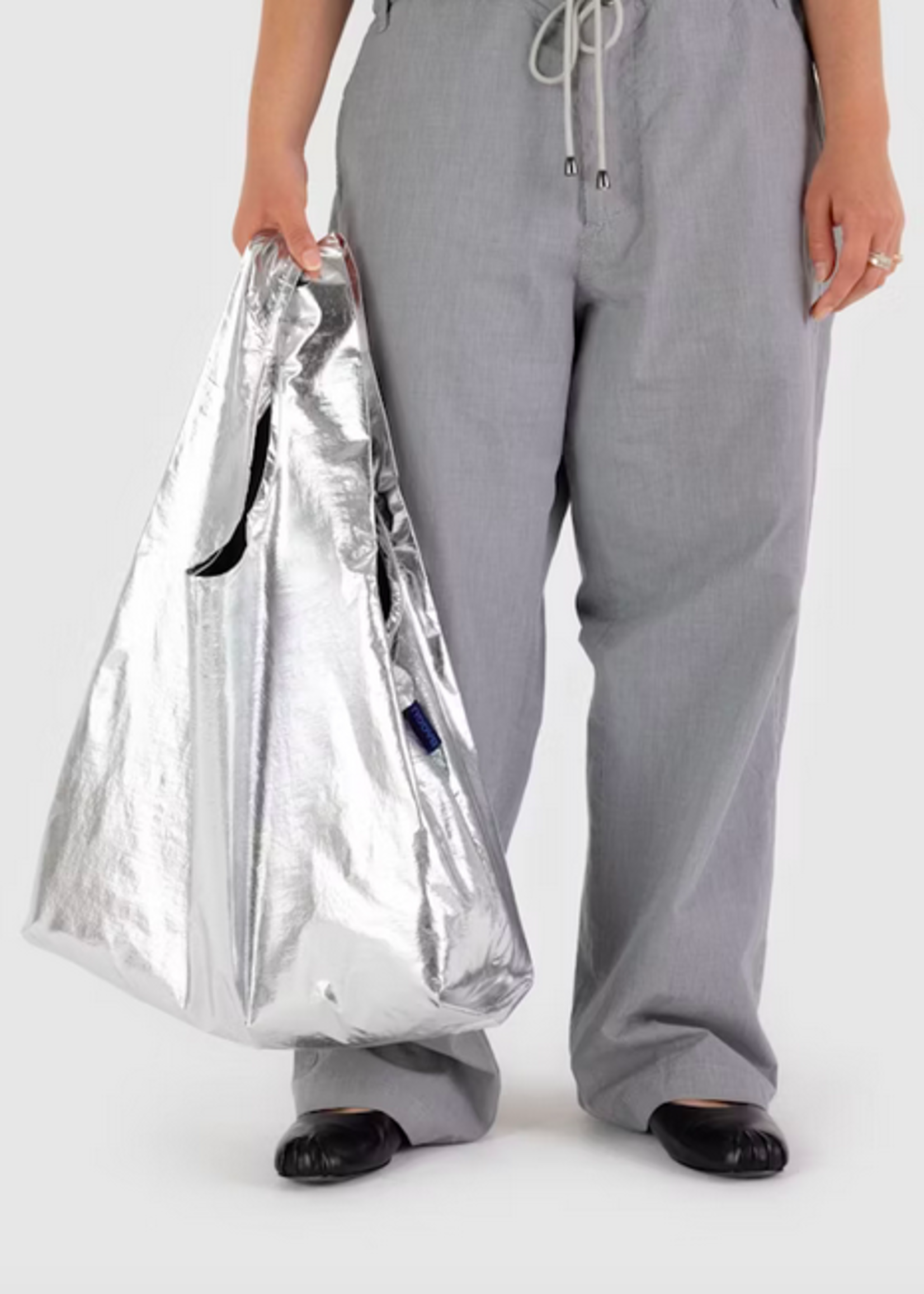 Baggu Standard Reusable bag - Metallic Silver