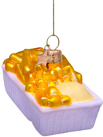 Vondels Ornament glass basket fries w/mayonaise H4cm