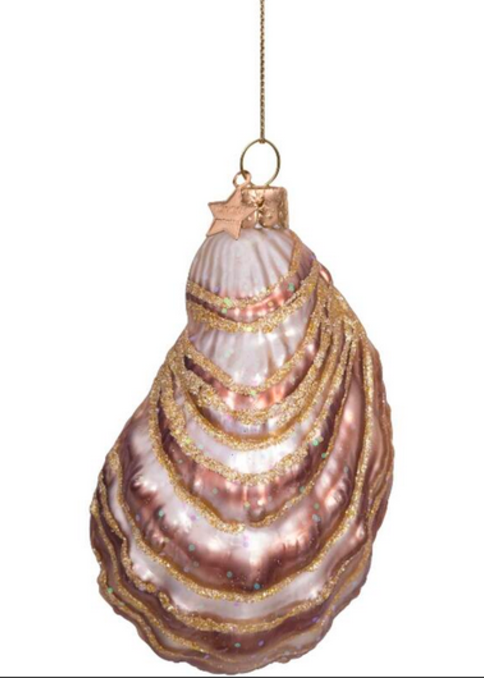 Vondels Ornament glass ecru oyster H10cm